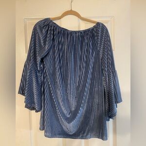 Blue velvet top